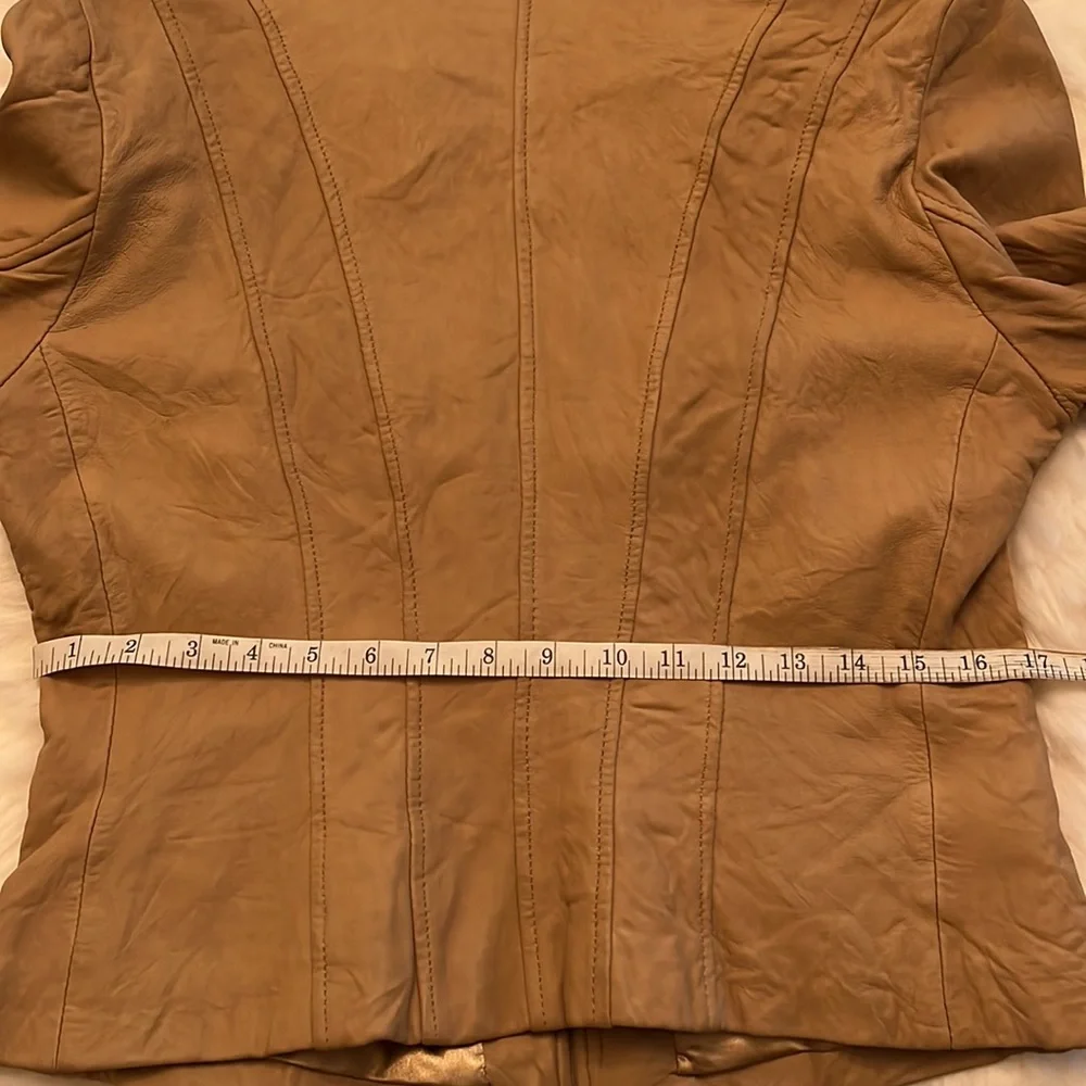 MARGARET GODFREY Crinkled Jeweled Leather Coat NWOT - Picture 12 of 12